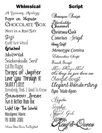 Fonts